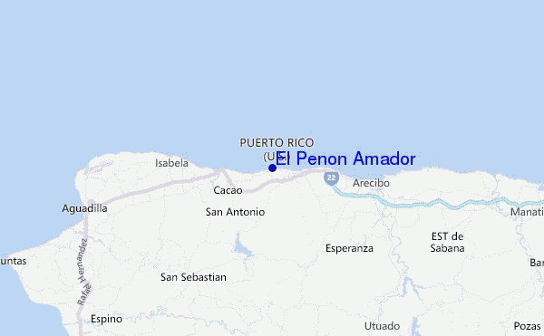 El Penon Amador Location Map