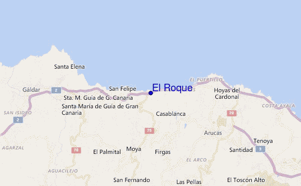 mapa de ubicación de El Roque