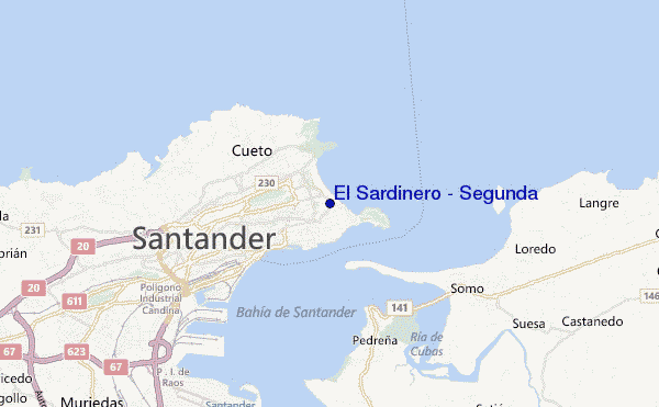 mapa de ubicación de El Sardinero - Segunda