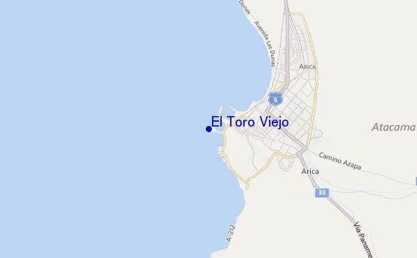 mapa de ubicación de El Toro Viejo