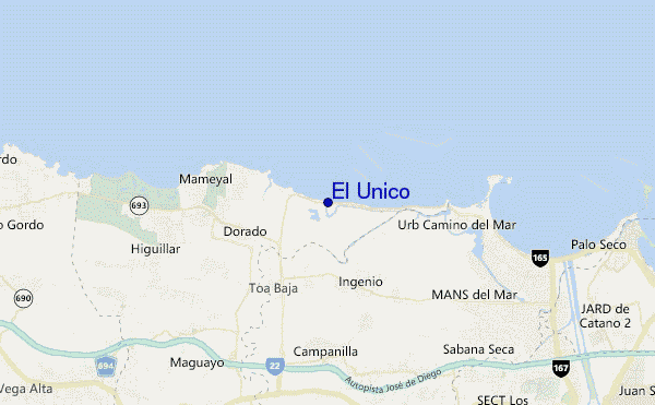 mapa de ubicación de El Unico