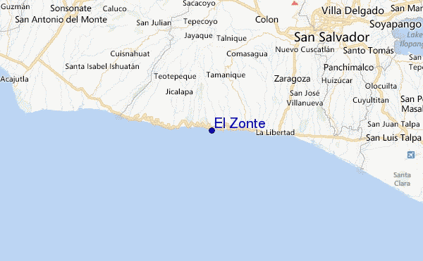 El Zonte Location Map