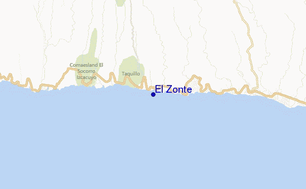 mapa de ubicación de El Zonte