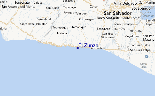 El Zunzal Location Map