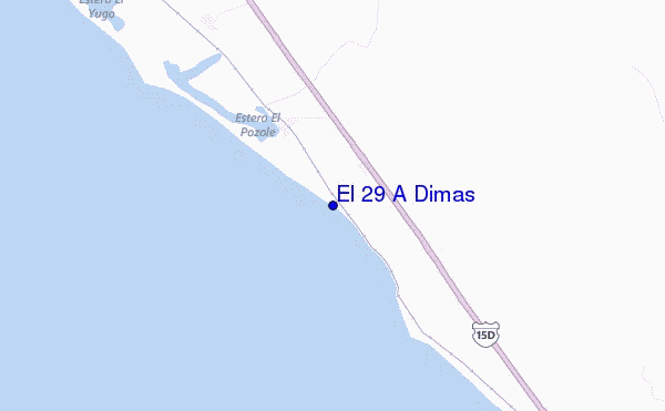 mapa de ubicación de El 29 A Dimas