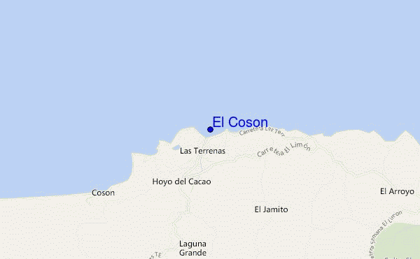 mapa de ubicación de El Coson