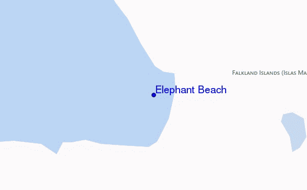 mapa de ubicación de Elephant Beach