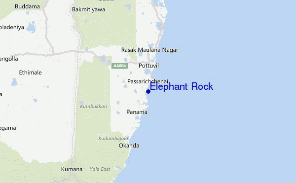 Elephant Rock Location Map