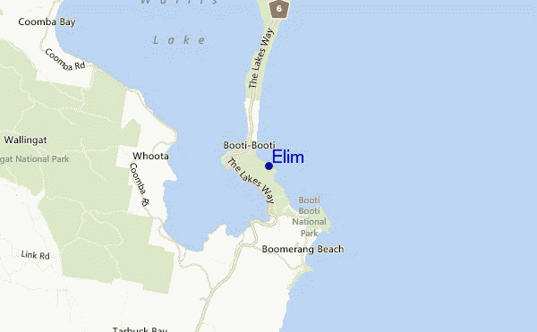 mapa de ubicación de Elim