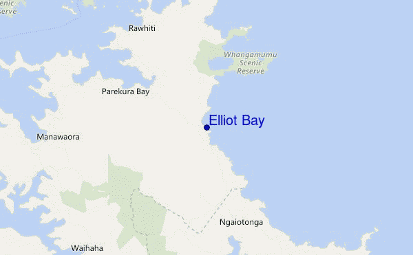 mapa de ubicación de Elliot Bay