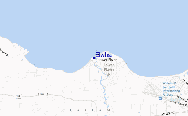 mapa de ubicación de Elwha
