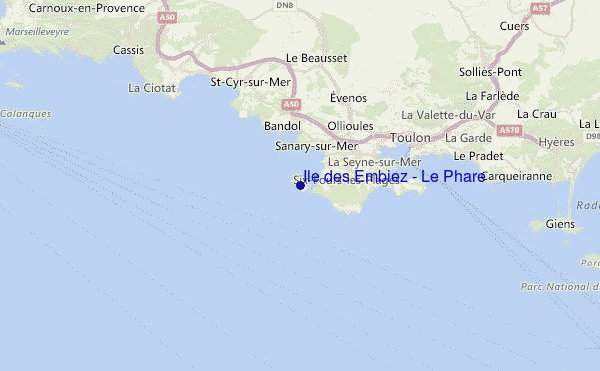 Ile des Embiez - Le Phare Location Map