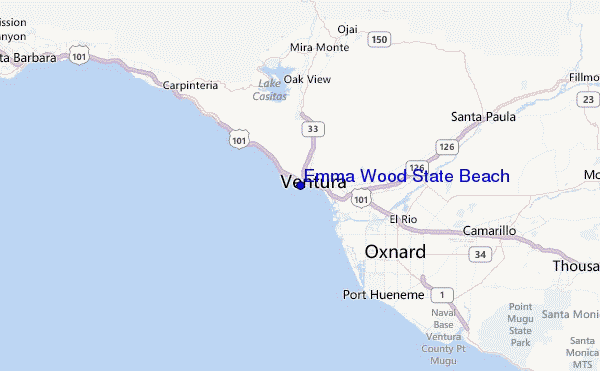 Emma Wood State Beach Location Map