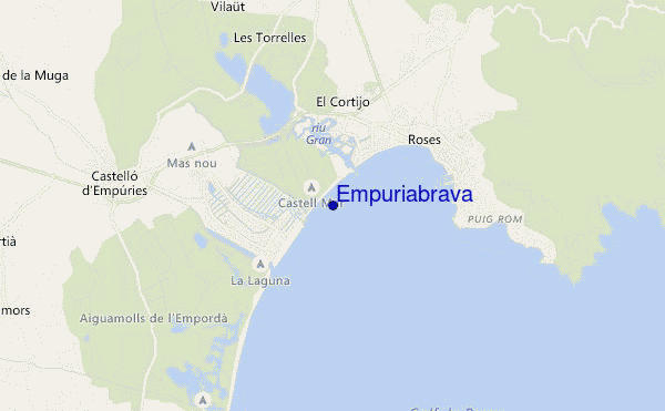 mapa de ubicación de Empuriabrava