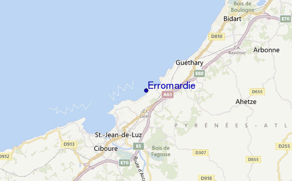 mapa de ubicación de Erromardie