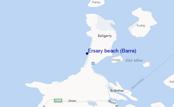 mapa de ubicación de Ersary beach (Barra)