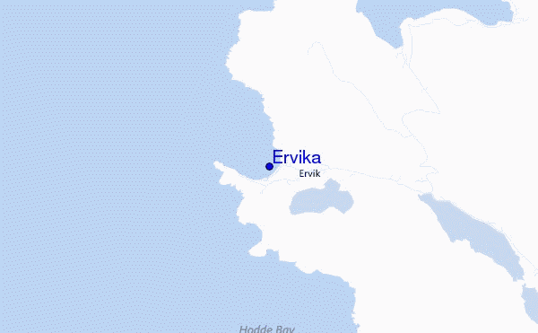 mapa de ubicación de Ervika