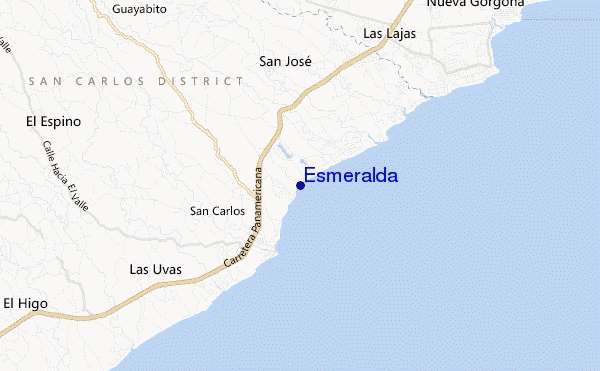 mapa de ubicación de Esmeralda