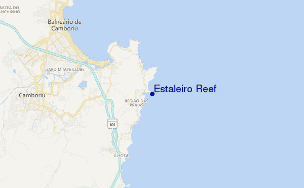 mapa de ubicación de Estaleiro Reef