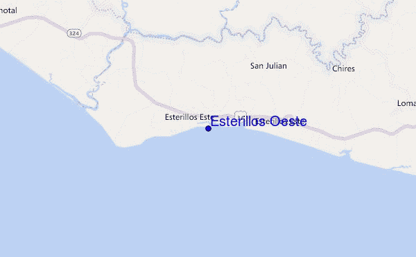 mapa de ubicación de Esterillos Oeste