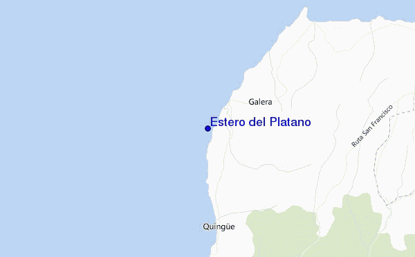 mapa de ubicación de Estero del Plátano