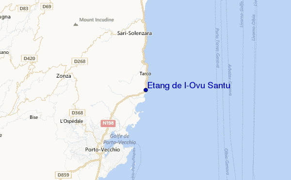 Etang de l'Ovu Santu Location Map