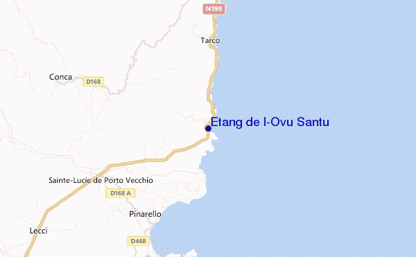 mapa de ubicación de Etang de l'Ovu Santu