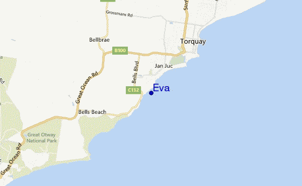 mapa de ubicación de Eva