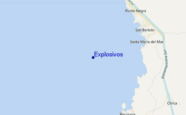 mapa de ubicación de Explosivos