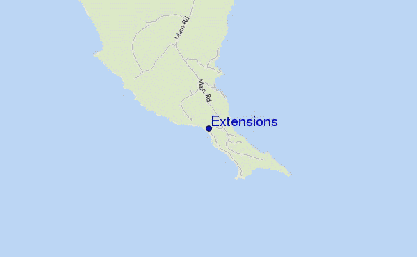 mapa de ubicación de Extensions