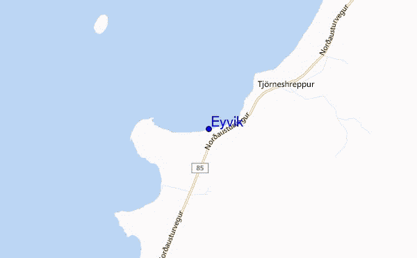 mapa de ubicación de Eyvik
