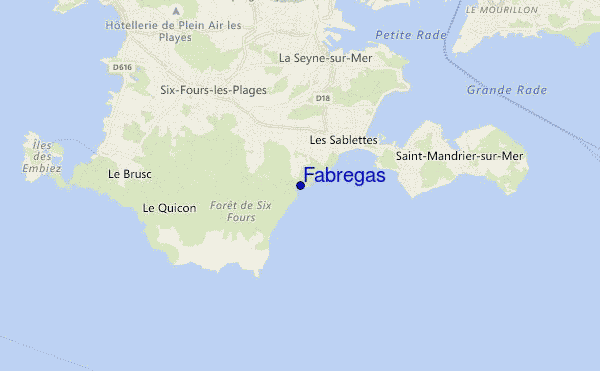 mapa de ubicación de Fabregas