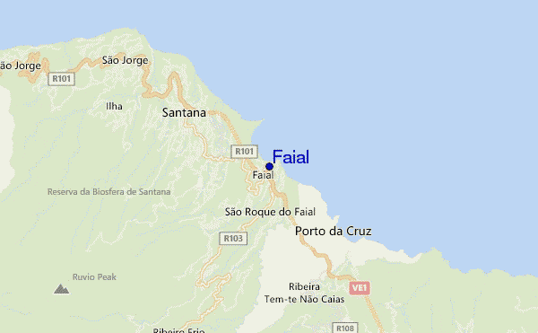 mapa de ubicación de Faial