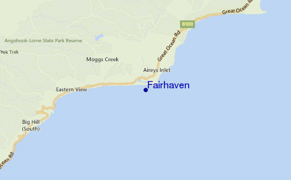 mapa de ubicación de Fairhaven