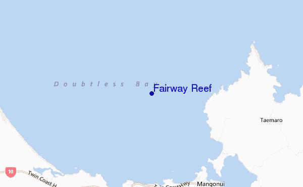 mapa de ubicación de Fairway Reef