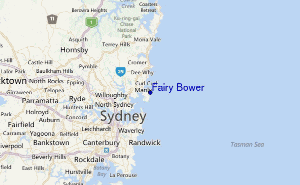 Fairy Bower Location Map