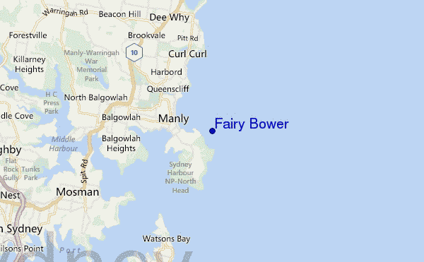 mapa de ubicación de Fairy Bower