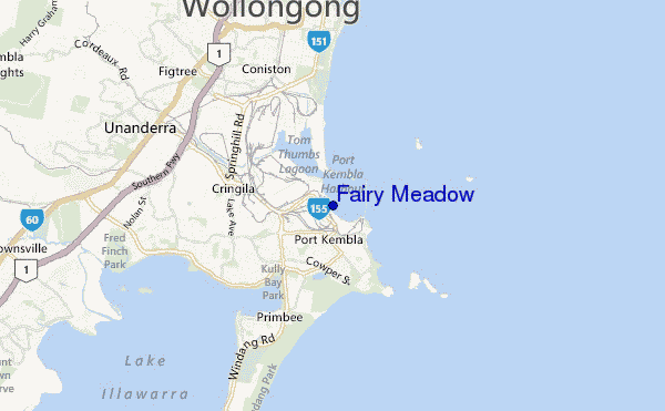 mapa de ubicación de Fairy Meadow