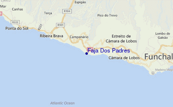 mapa de ubicación de Faja Dos Padres