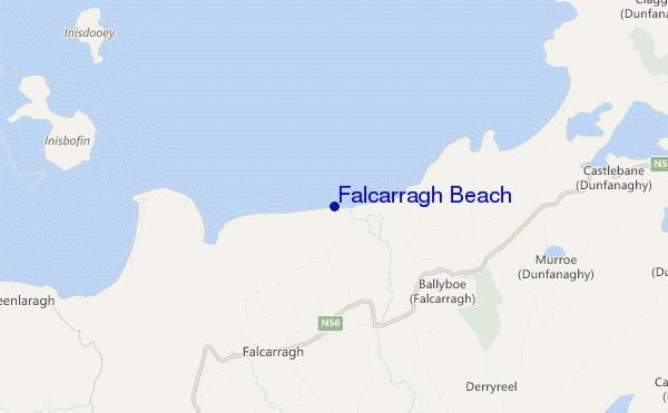 mapa de ubicación de Falcarragh Beach