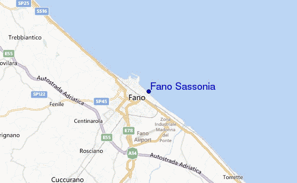 mapa de ubicación de Fano Sassonia