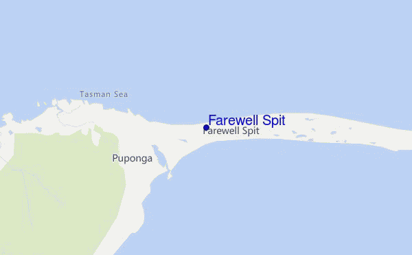 mapa de ubicación de Farewell Spit