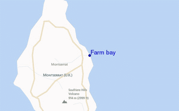 mapa de ubicación de Farm bay