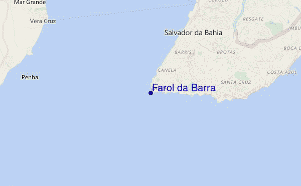mapa de ubicación de Farol da Barra