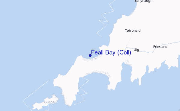 mapa de ubicación de Feall Bay (Coll)