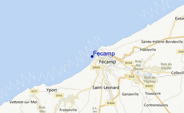 mapa de ubicación de Fecamp