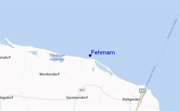 mapa de ubicación de Fehmarn