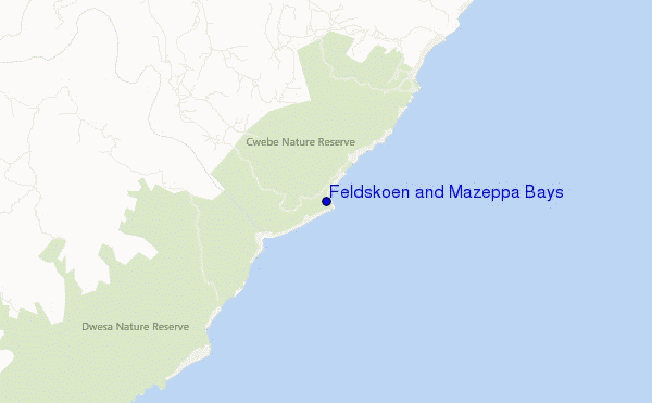 mapa de ubicación de Feldskoen and Mazeppa Bays