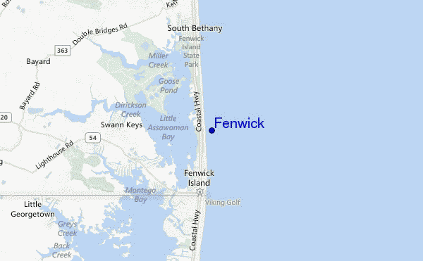 mapa de ubicación de Fenwick
