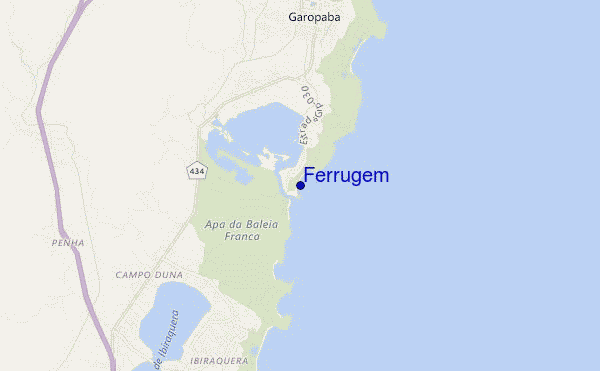 mapa de ubicación de Ferrugem